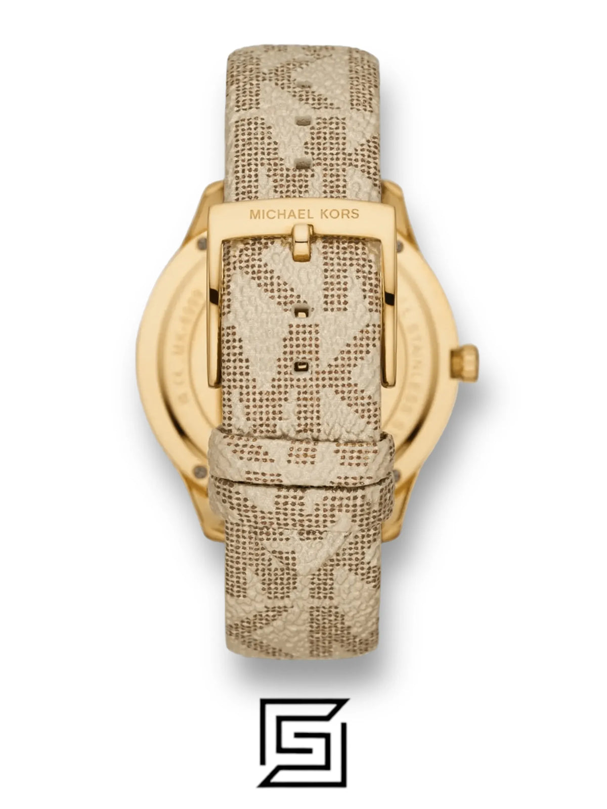 original-watches Michael Kors Women's Runway Stainless Steel Quartz Watch with PVC Strap, Gold, 20 (Model: MK6999)