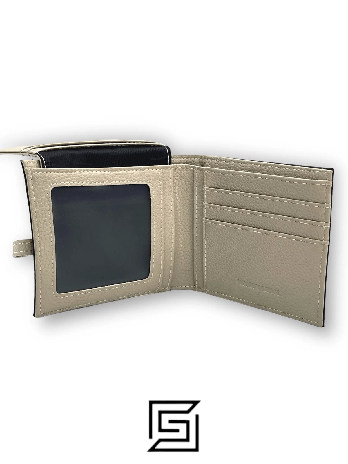 Emporio Armani leather EA SET BELT AND WALLET WITH BIGE CREDIT CARD HOLDER
