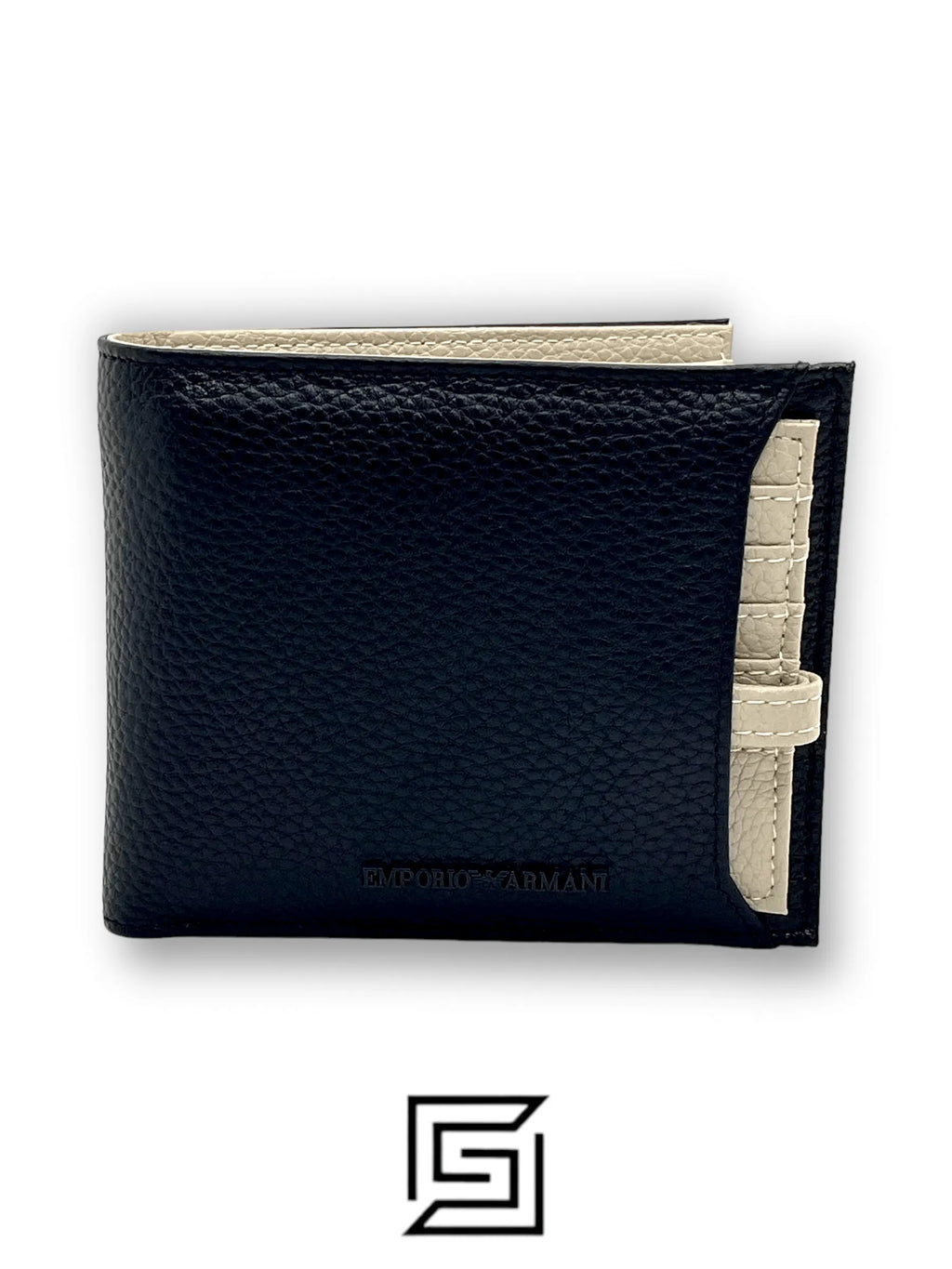 Emporio Armani leather EA SET BELT AND WALLET WITH BIGE CREDIT CARD HOLDER