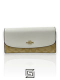 محفظة Coach Slim Envelope في قماش Signature Canvas الأبيض طراز رقم F54022
