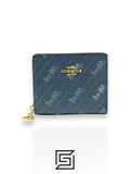 Snap Wallet With Horse And Carriage Dot Print Grey C4104