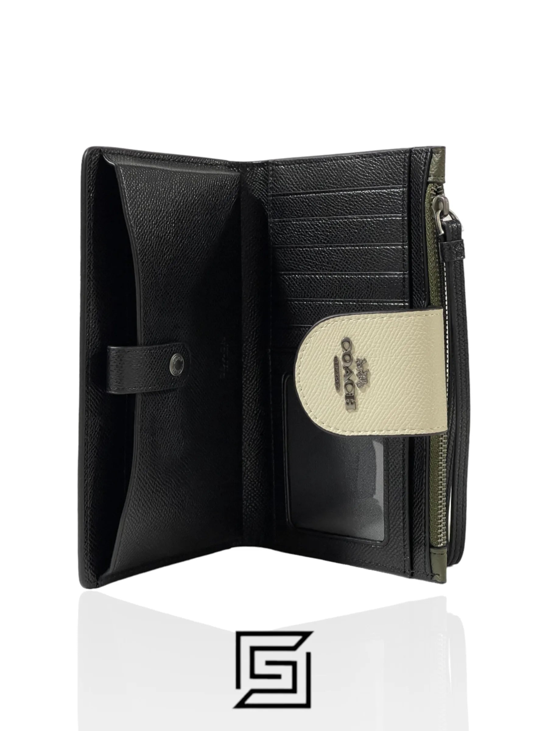 Coach Phone Wallet In Color Army Oil x White C2869