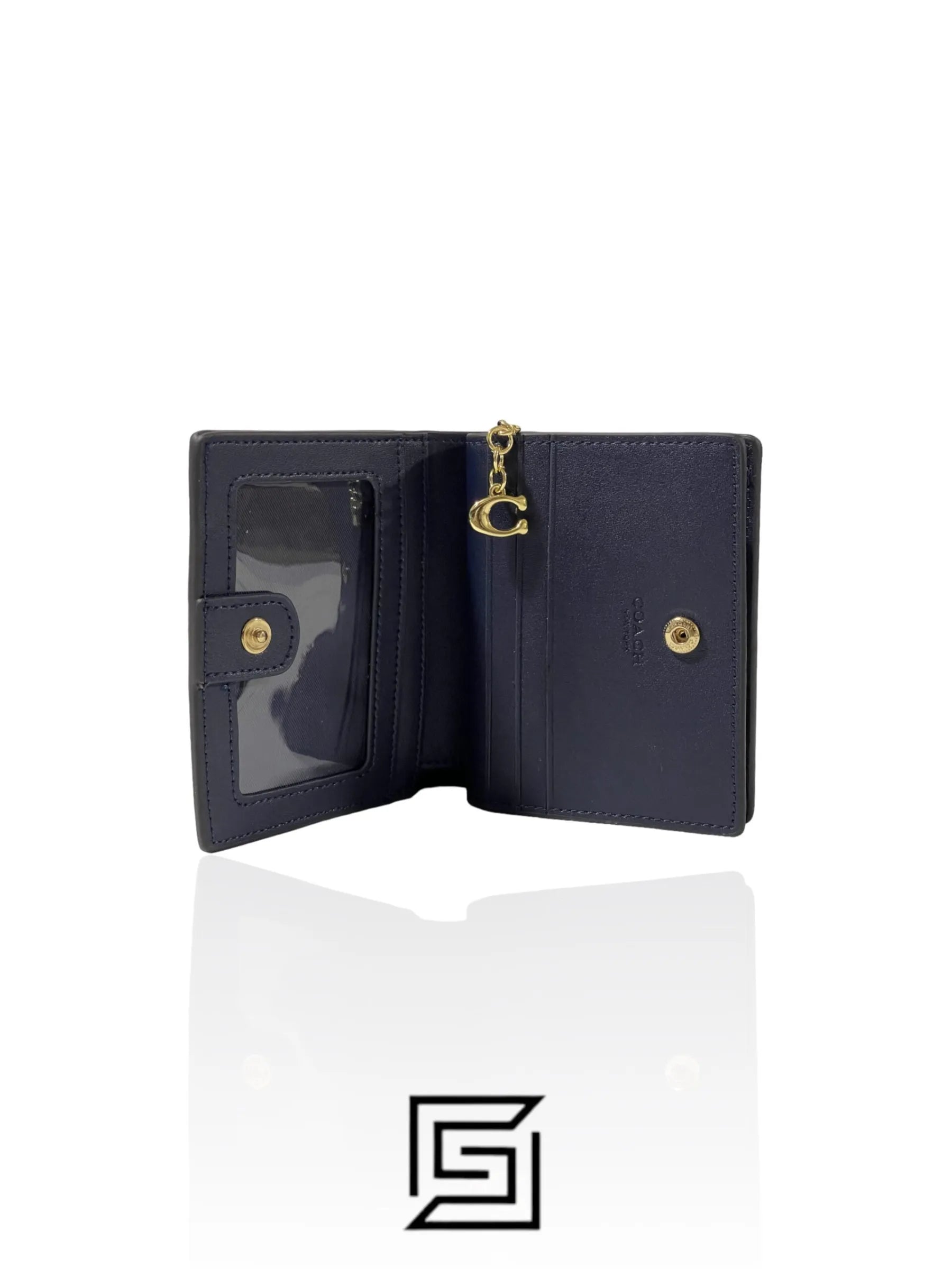 Coach Snap Wallet In Signature Canvas GREY C3309