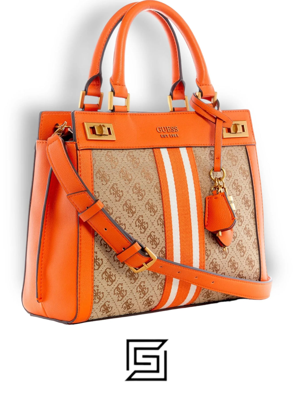 حقيبة ساتشيل GUESS Katey Luxury جلد برتقالي JB787026