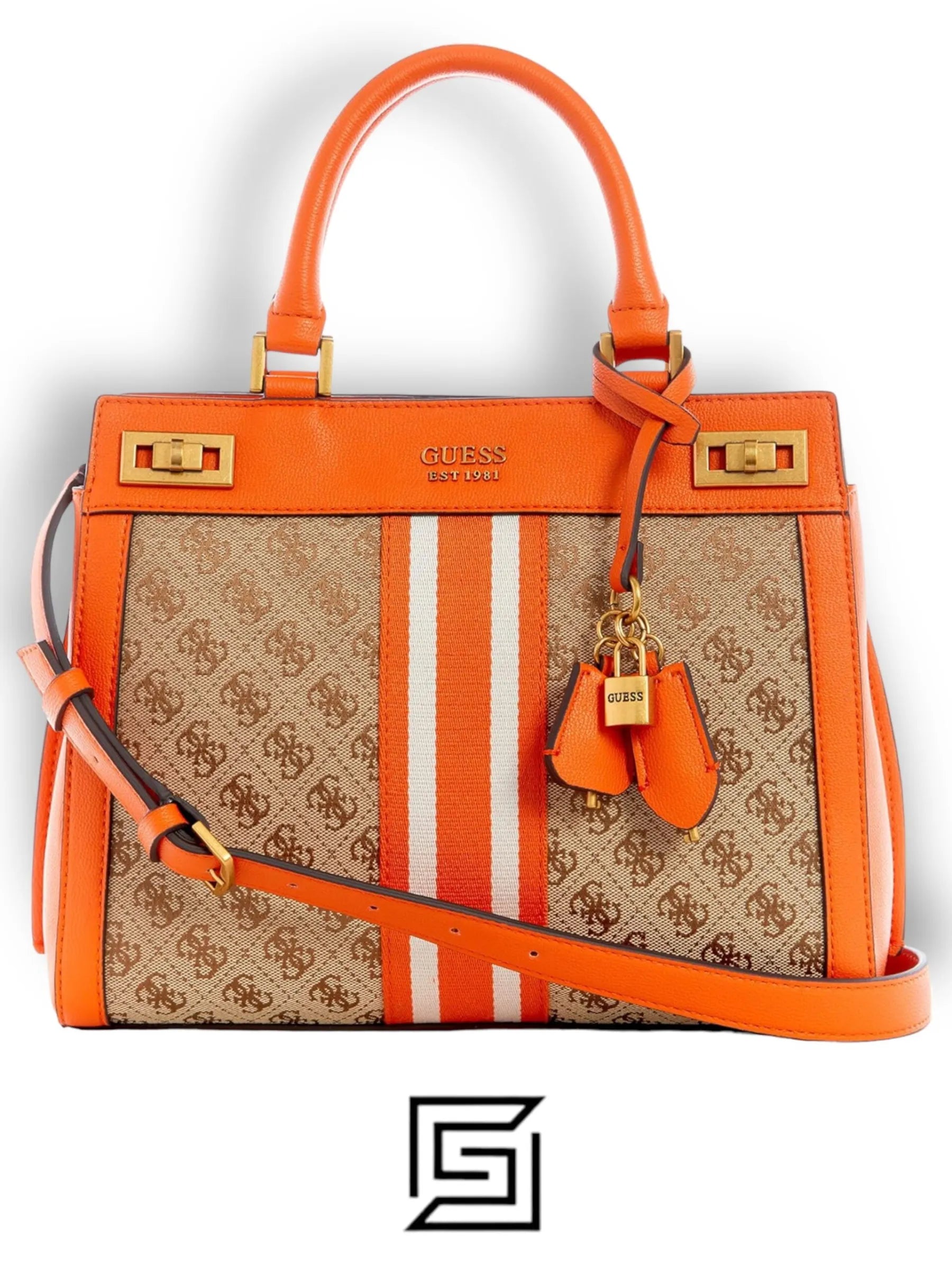 حقيبة ساتشيل GUESS Katey Luxury جلد برتقالي JB787026