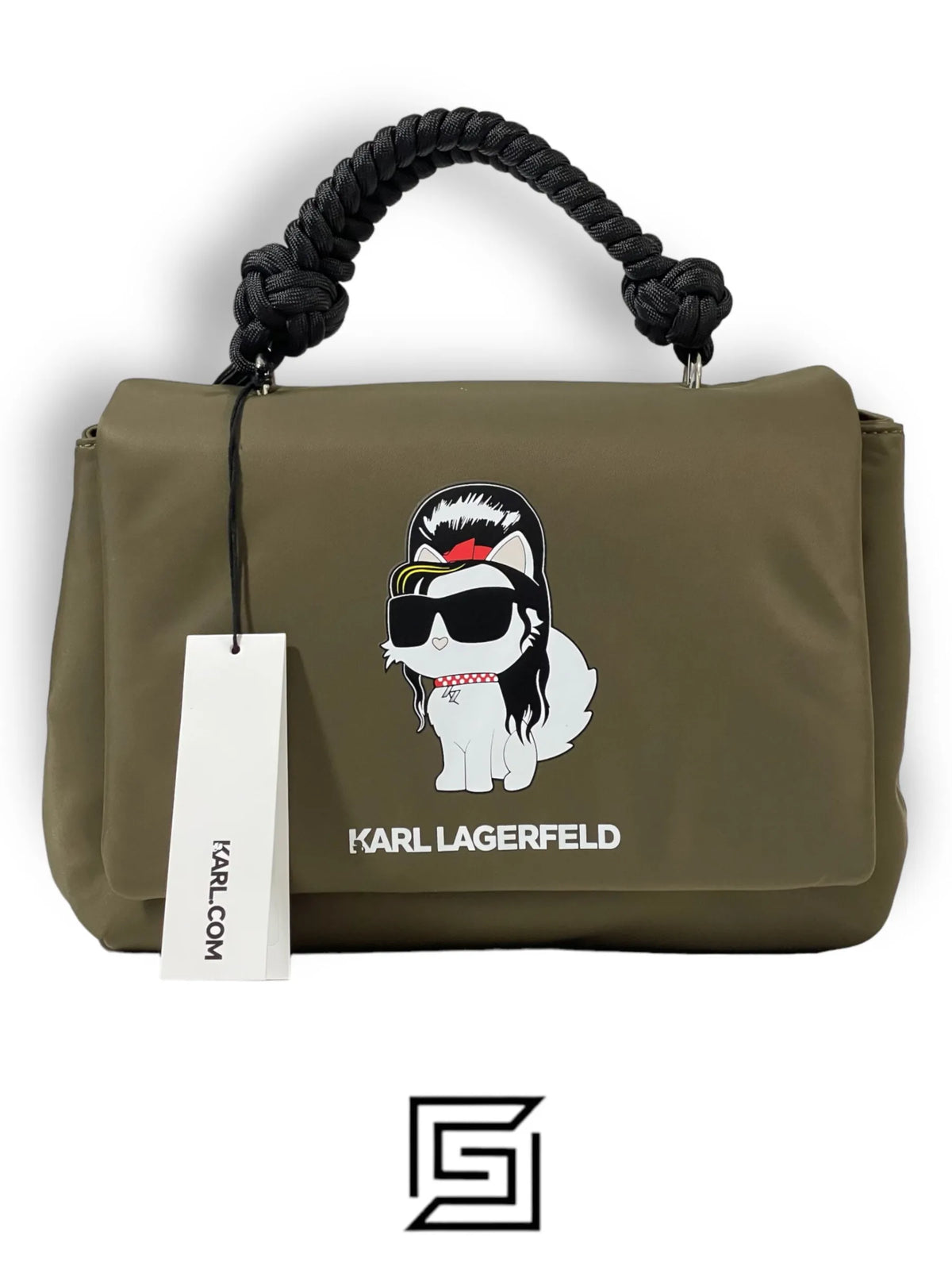 leather KARL LAGERFELD Torebka 230W3056 OLIVE