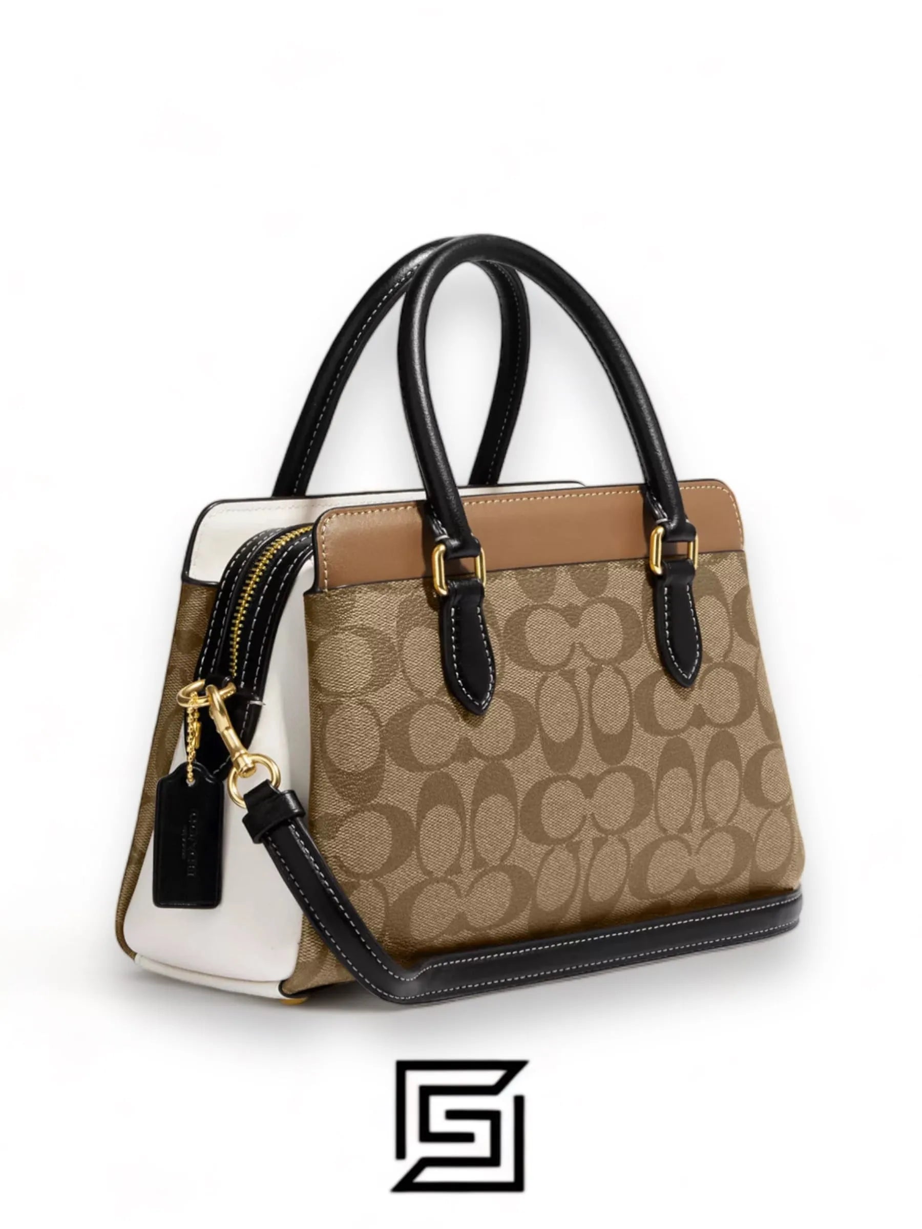 حقيبة يد Coach Mini Darcie Carryall من قماش Signature الملون CH287