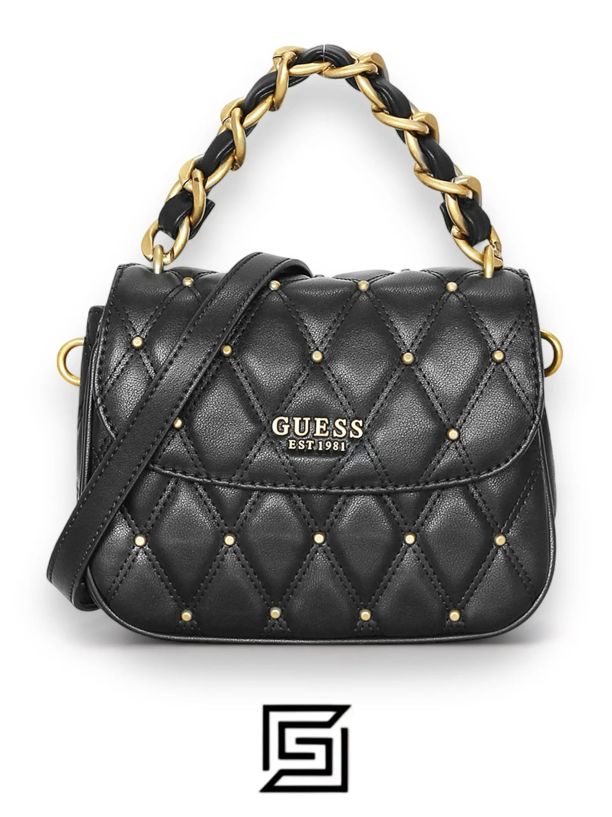 Guess leather Triana Studs Shoulder Bag