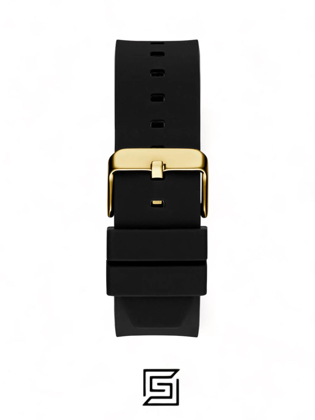 original-watches GUESS Mens Black Gold Tone Multi-function Watch GW0569G2