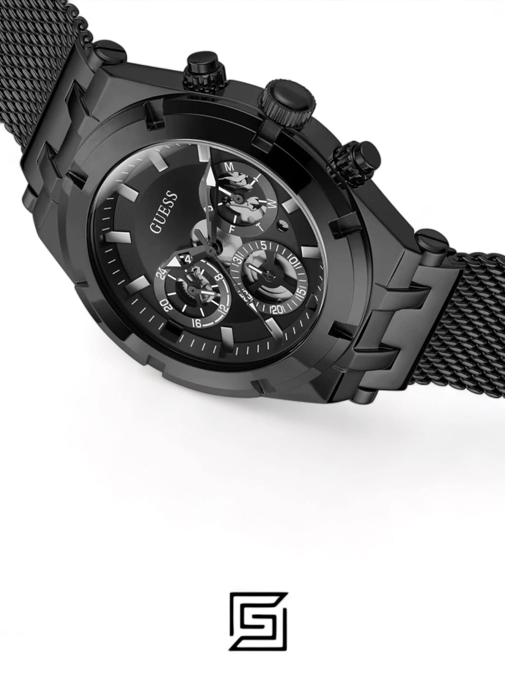 original-watches GUESS Mens Black Multi-function Watch GW0582G3