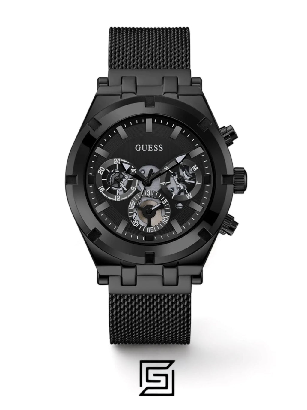 original-watches GUESS Mens Black Multi-function Watch GW0582G3