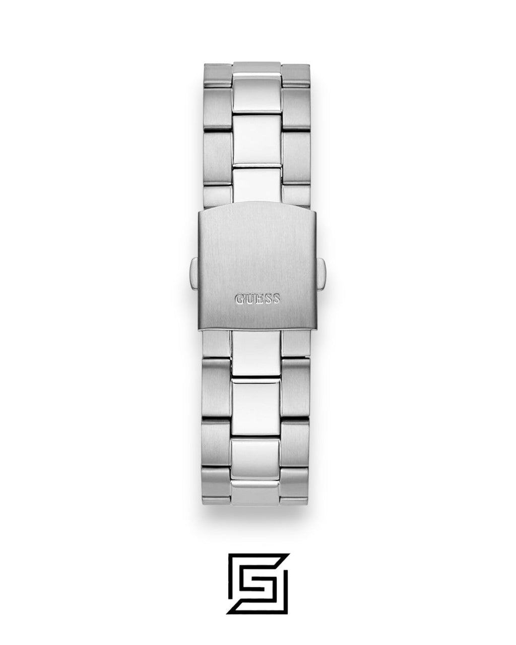 ساعة يد رجالي GUESS بلون فضي تناظري GW0488G1