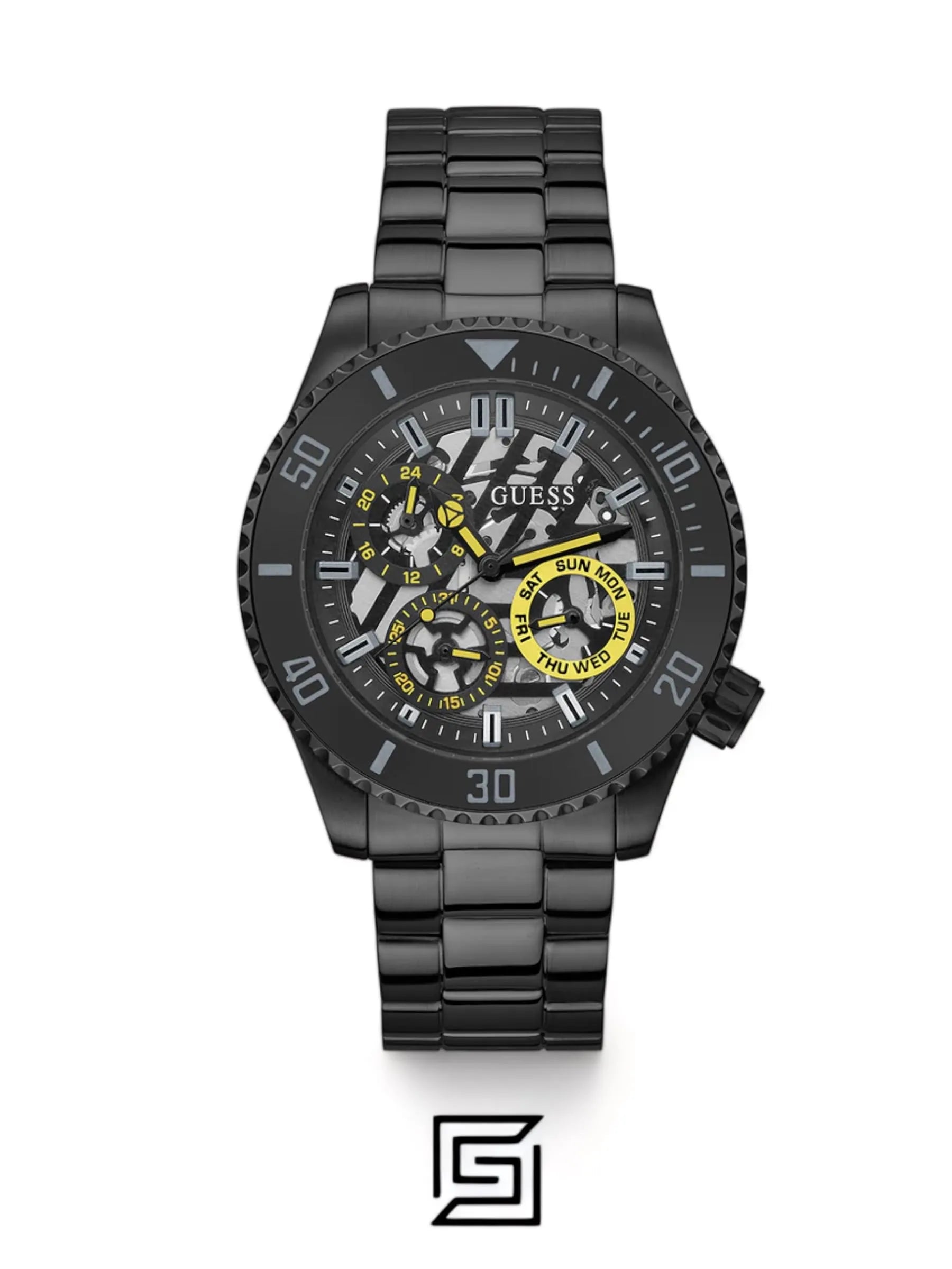 watches GUESS Mens Black Multi-function Watch - GW0488G3