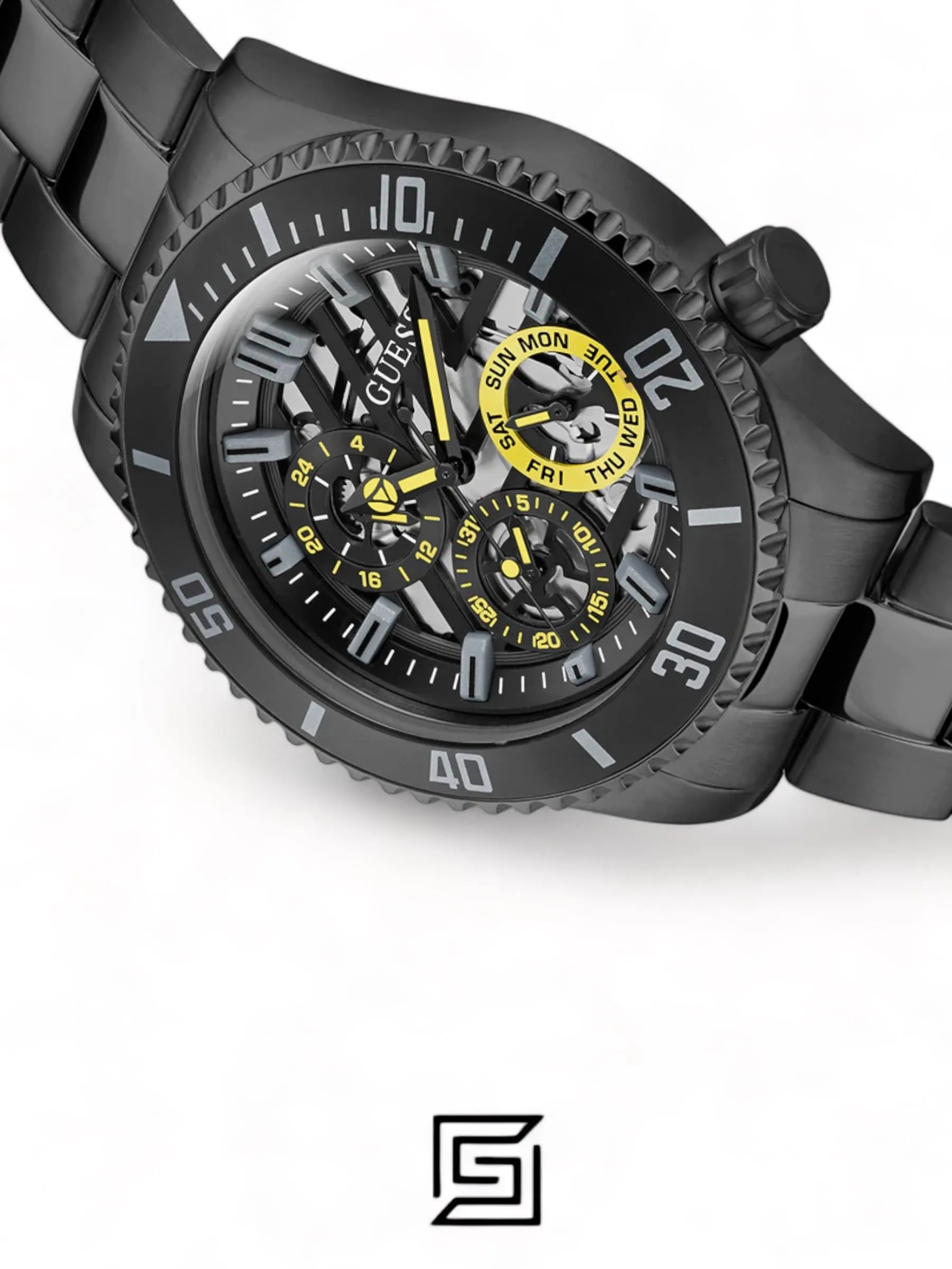 watches GUESS Mens Black Multi-function Watch - GW0488G3