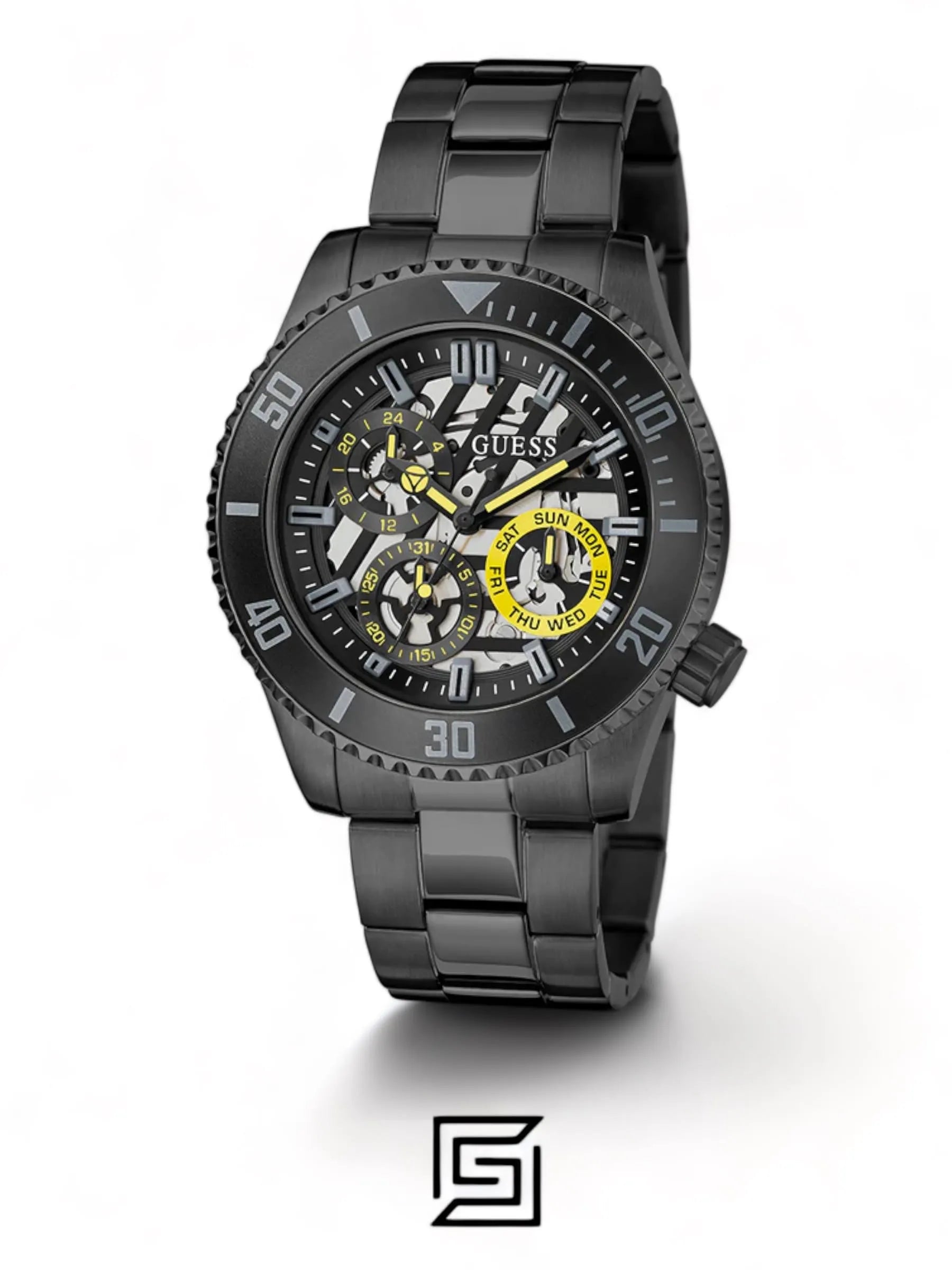 watches GUESS Mens Black Multi-function Watch - GW0488G3