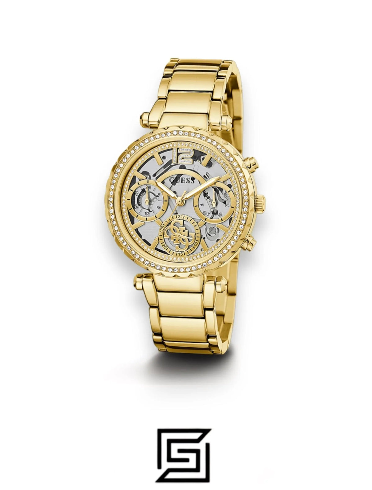 watches GUESS Gold Tone Multifunction Watch GW0403L2