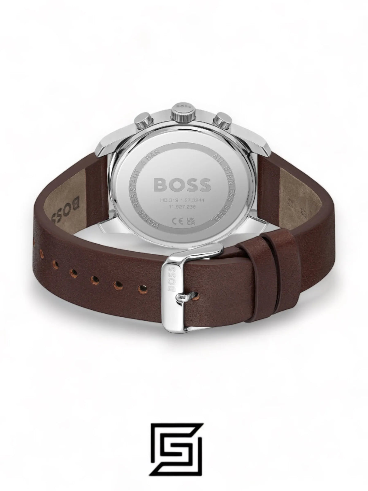 Hugo Boss original-watches BOSS Chronograph Quartz Watch for Men with Brown Leather Strap - 1514002