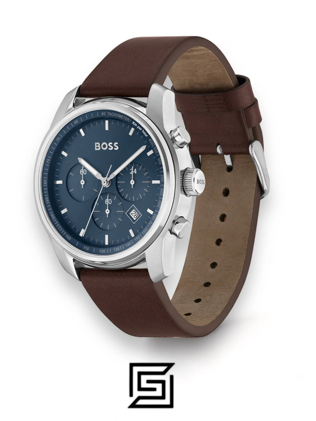 Hugo Boss original-watches BOSS Chronograph Quartz Watch for Men with Brown Leather Strap - 1514002
