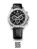 Hugo Boss Men’s Black Dial Leather Band Watch – 1513178