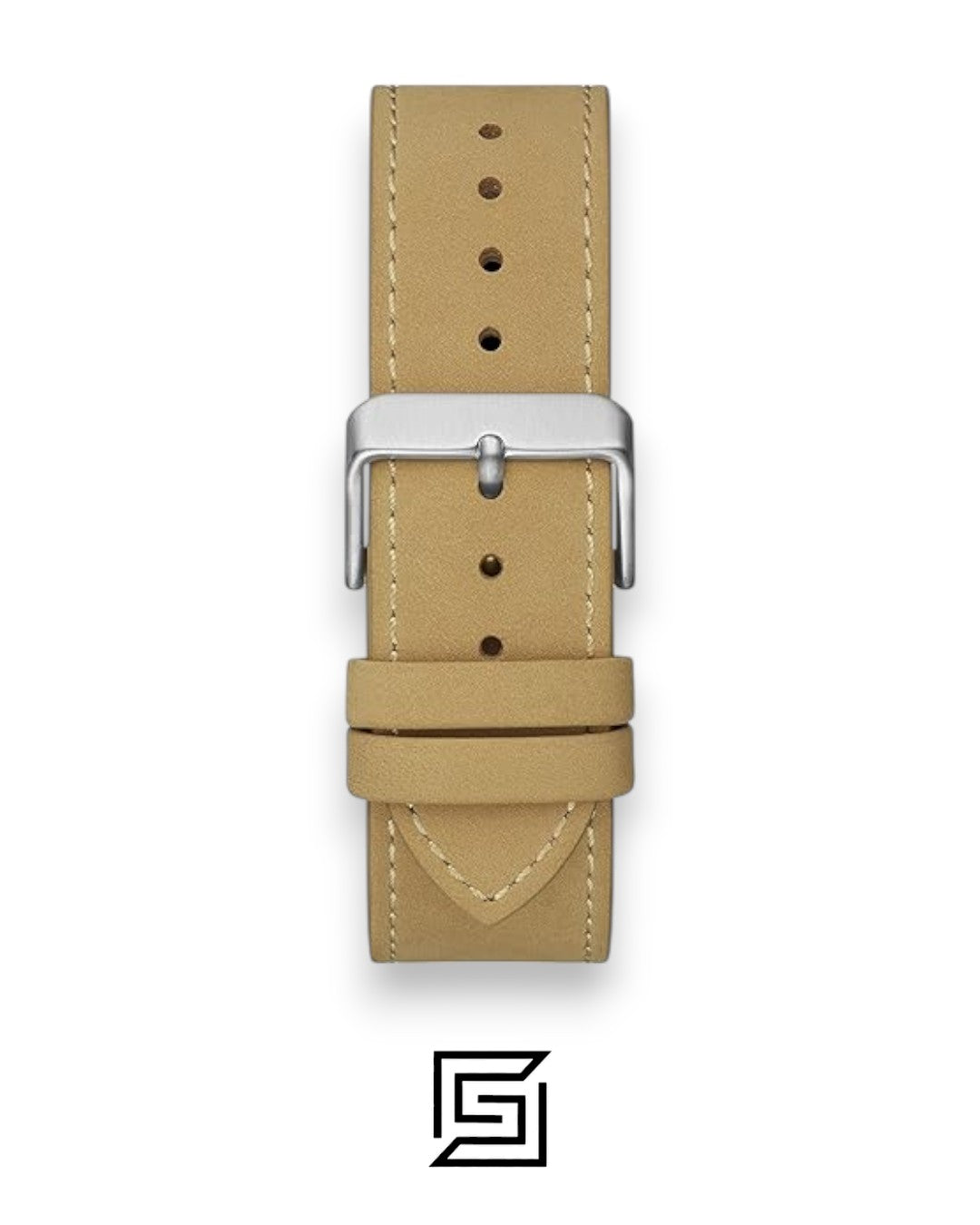 ساعة GUESS رجالي بعقارب فضية وحزام شمواه طراز GW0262G1