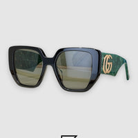 نظارة شمسية GUCCI GG0956S للنساء - أسود_أخضر