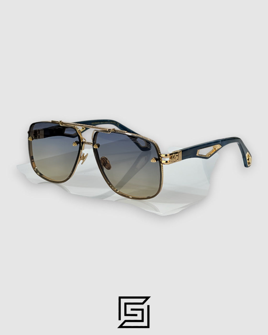 Maybach THE KING 2 sunglasses For Men - GOLD-BLUE