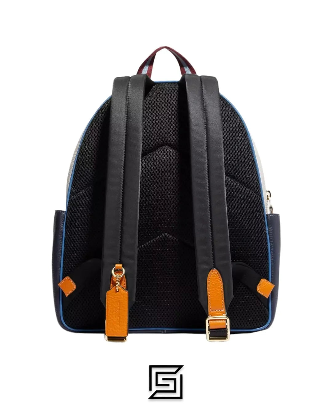 leather Court Backpack With Signature Canvas Detail And Coach Stamp CE596 Z
