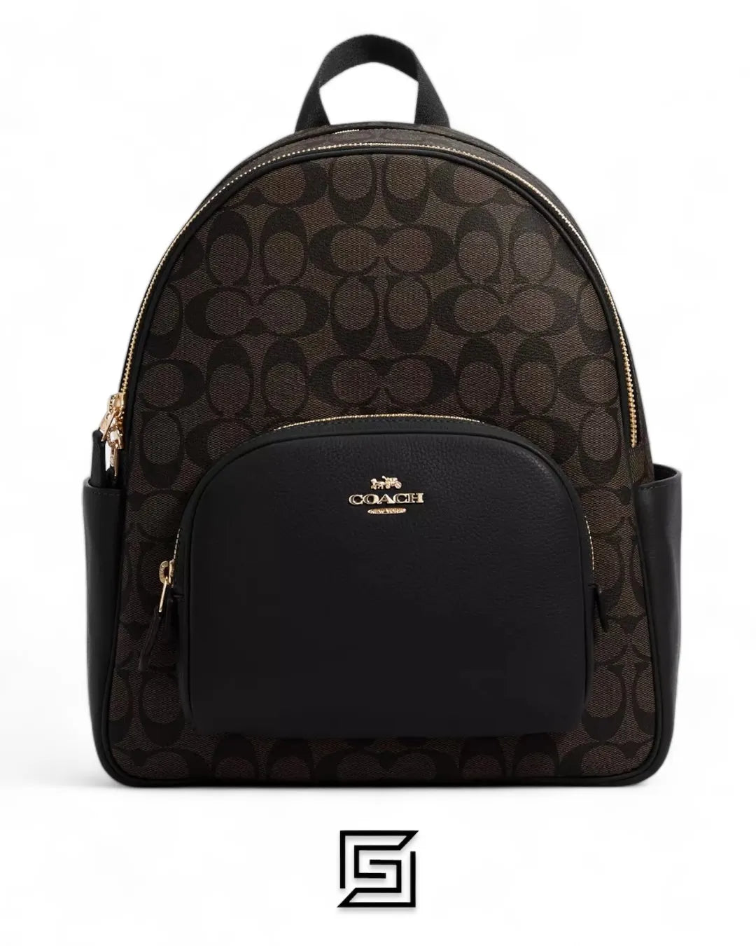 Coach leather Court Backpack In Signature Canvas 5671