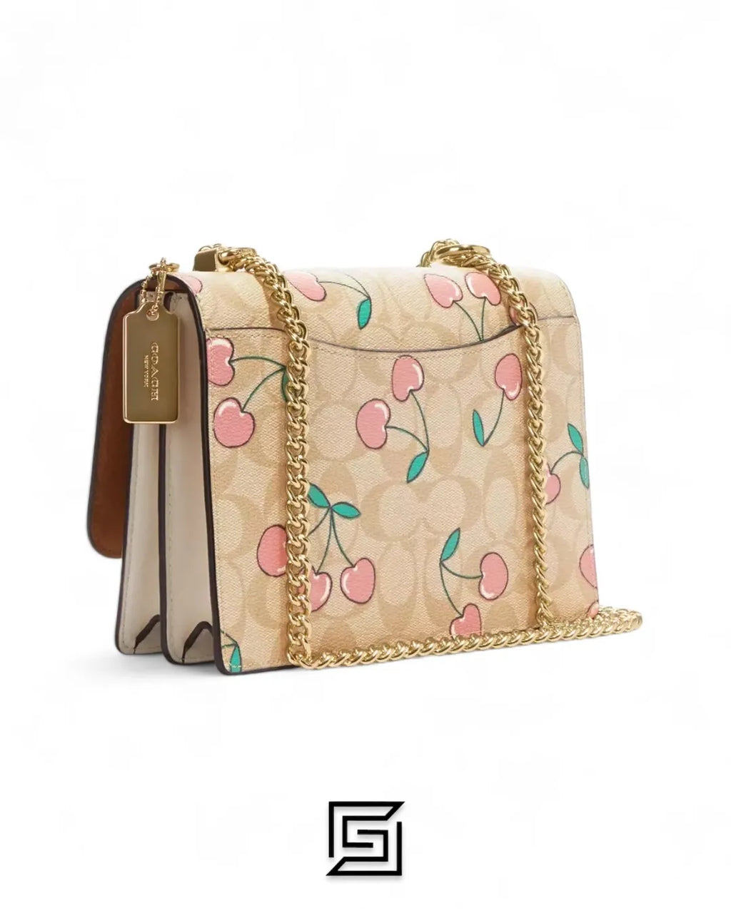 Coach leather Klare Crossbody In Signature Canvas With Heart Cherry Print CE610