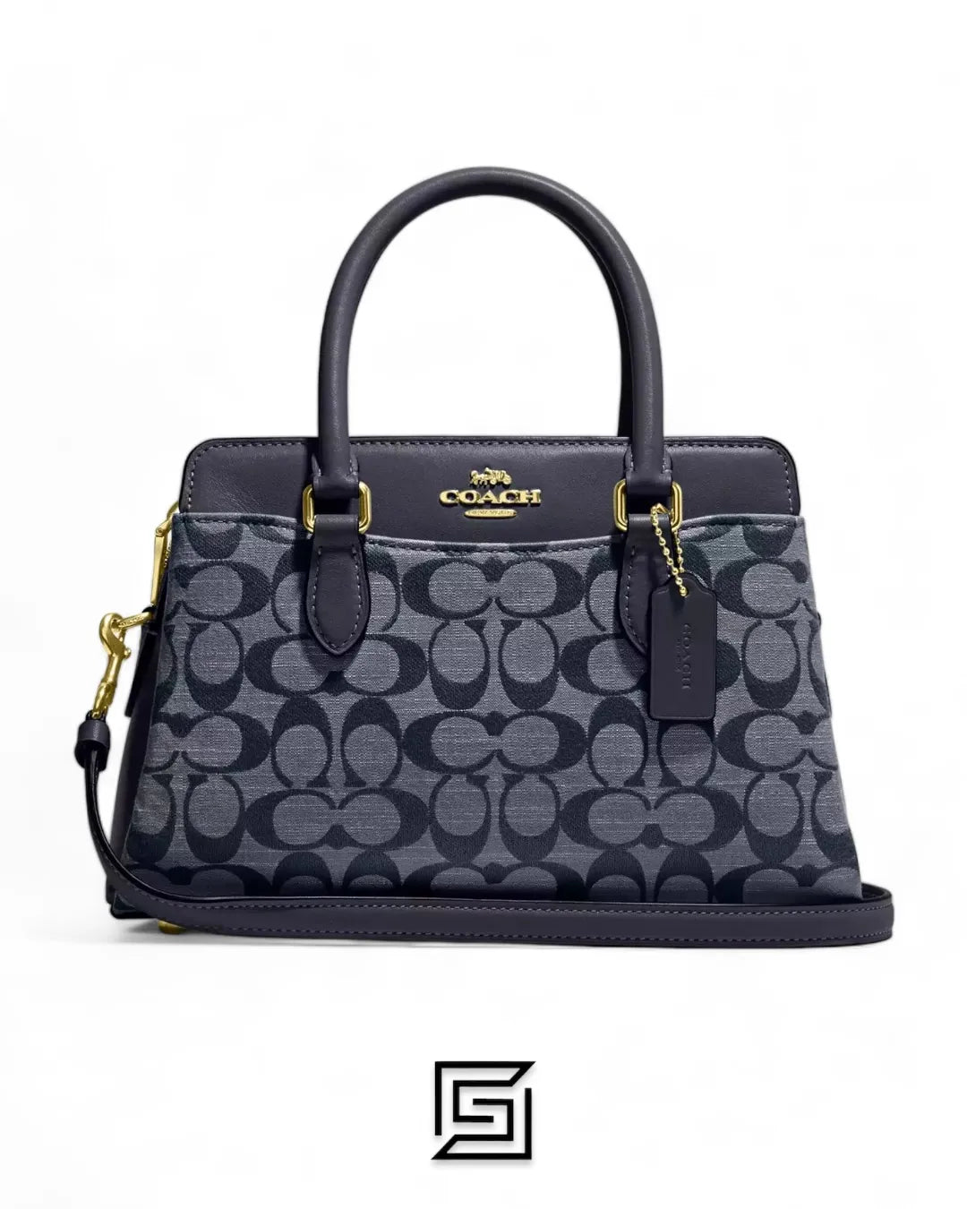 Coach leather Mini Darcie Carryall Bag In Signature Chambray Style No. CH859