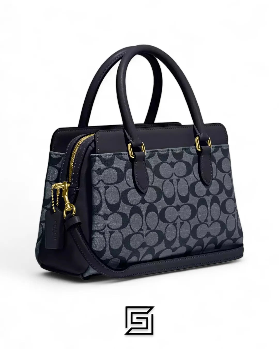 Coach leather Mini Darcie Carryall Bag In Signature Chambray Style No. CH859