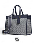Coach leather Field Tote 30 In Signature Jacquard C3282