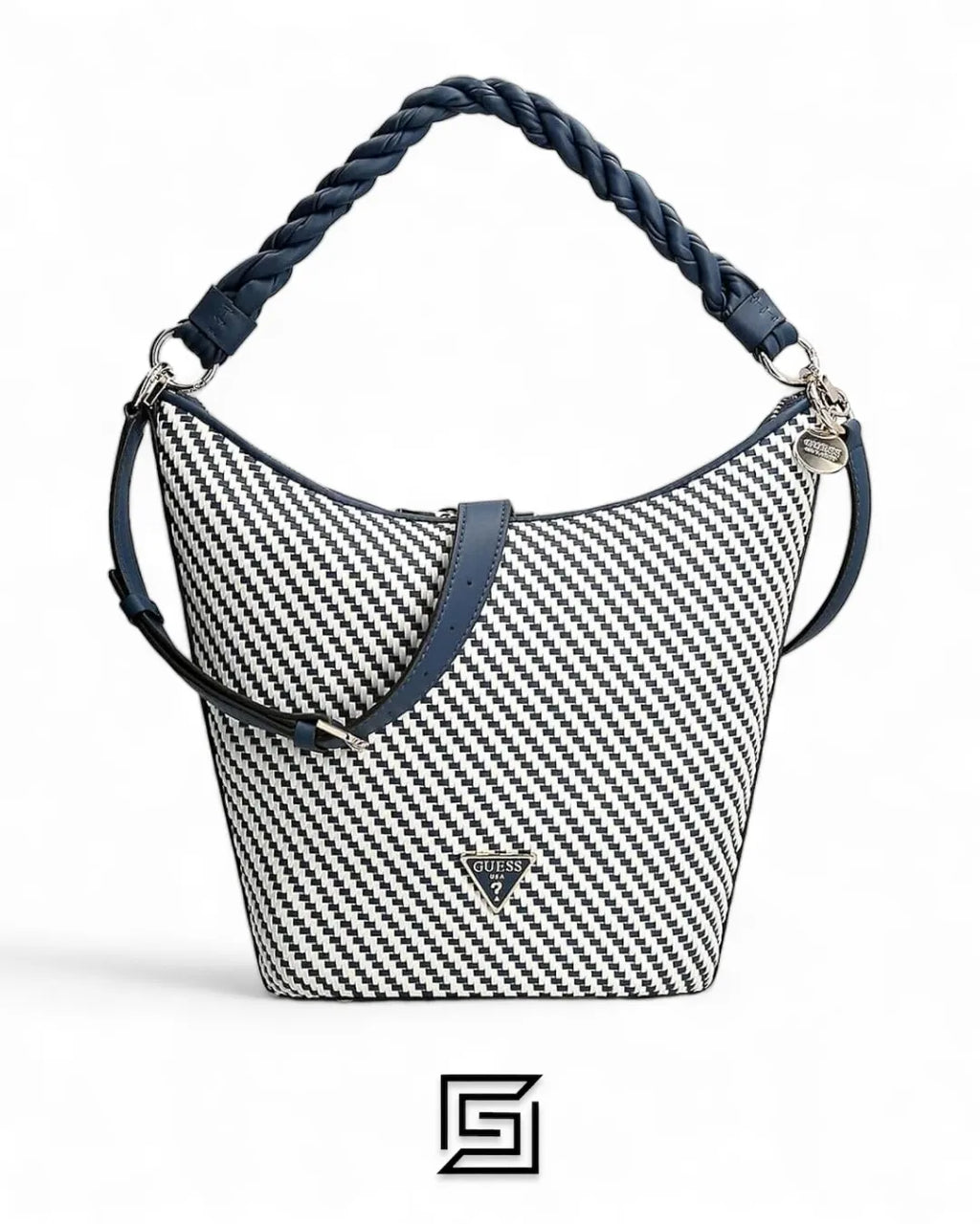 leather Guess Hassie Hobo Bag