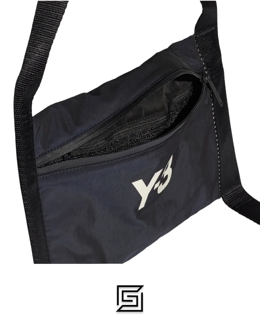 leather Y-3 Black CH3 Sacoche Messenger Bag