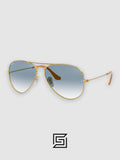 Ray Ban RB3044 AVIATOR SMALL 52 Sunglasses Unisex - GOLD_GREY