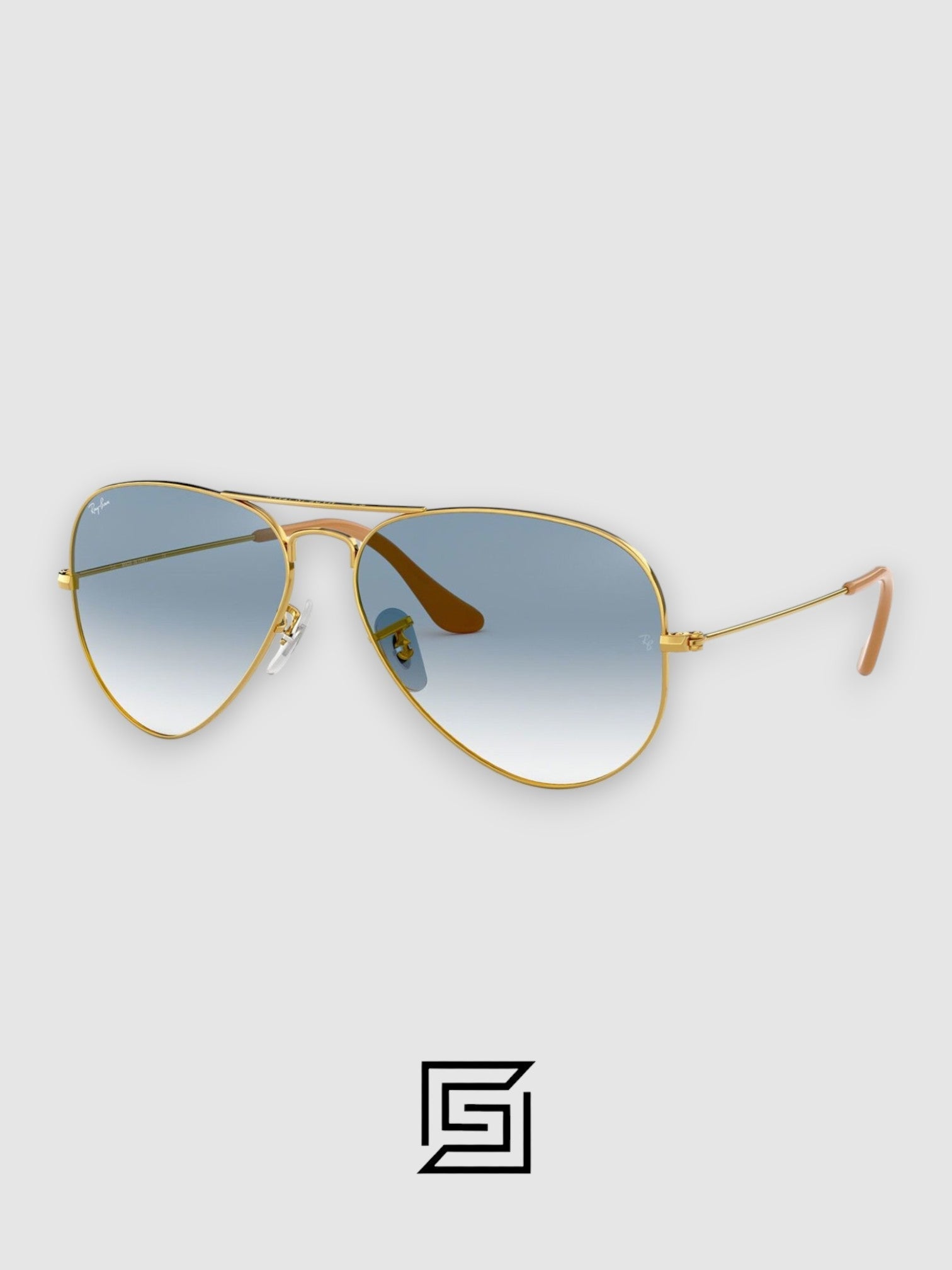 Ray Ban RB3044 AVIATOR SMALL 52 Sunglasses Unisex - GOLD_GREY