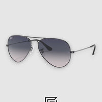نظارة شمسية راي بان RB3025 AVIATOR LARGE 58 للجنسين - رمادي غامق