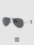 Ray Ban RB3025 AVIATOR LARGE 58 Sunglasses Unisex - Silver_Black