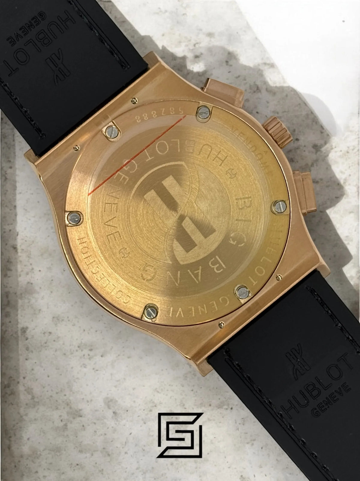 watches HUBLOT CLASSIC NEW - Green Chamois Band - Grey Dial - Rose Body