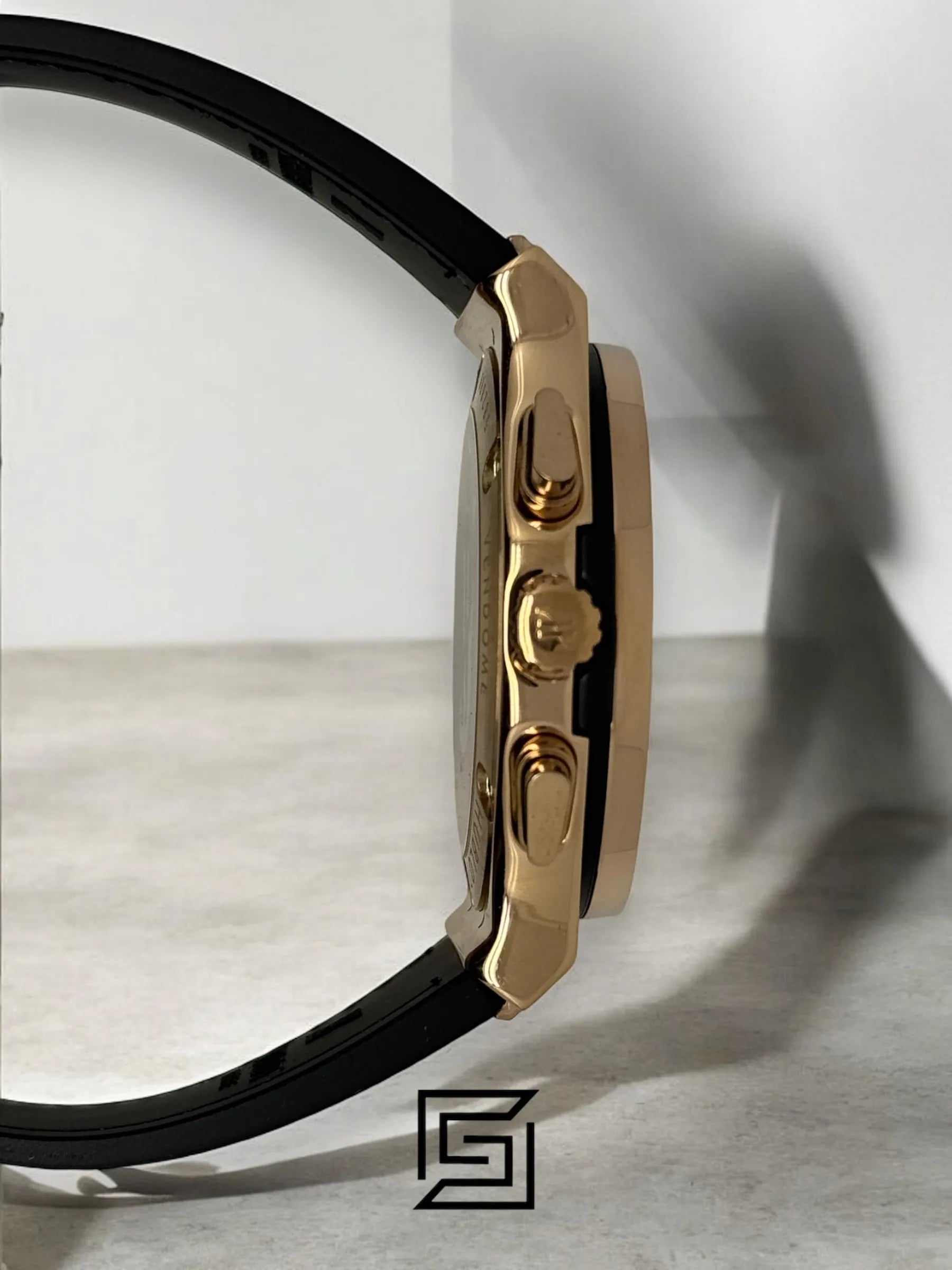Hublot Classic Fusion Chronograph - Rose Gold - Black Dial - Brown Chamois Strap