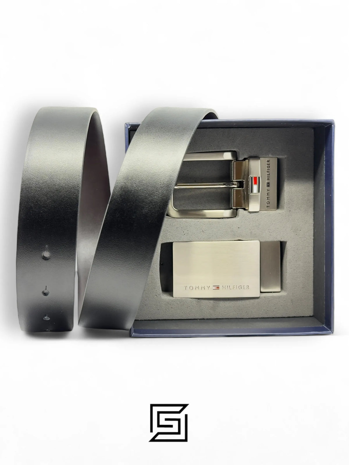 Tommy Hilfiger leather TOMMY BELT SET BLUE BOX MODEL 2