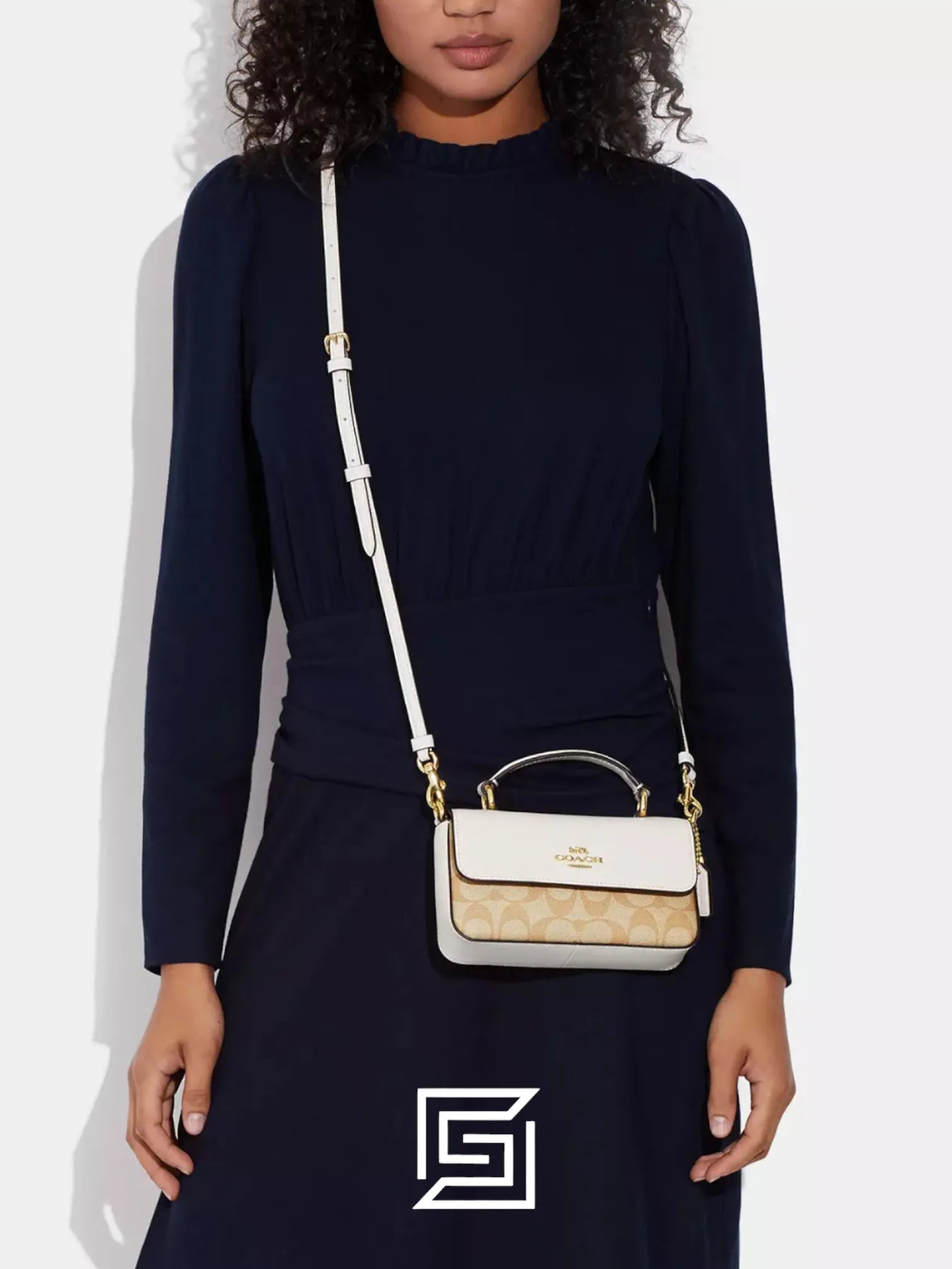 Mini Josie Top Handle Crossbody In Blocked Signature Canvas Style No. CC340