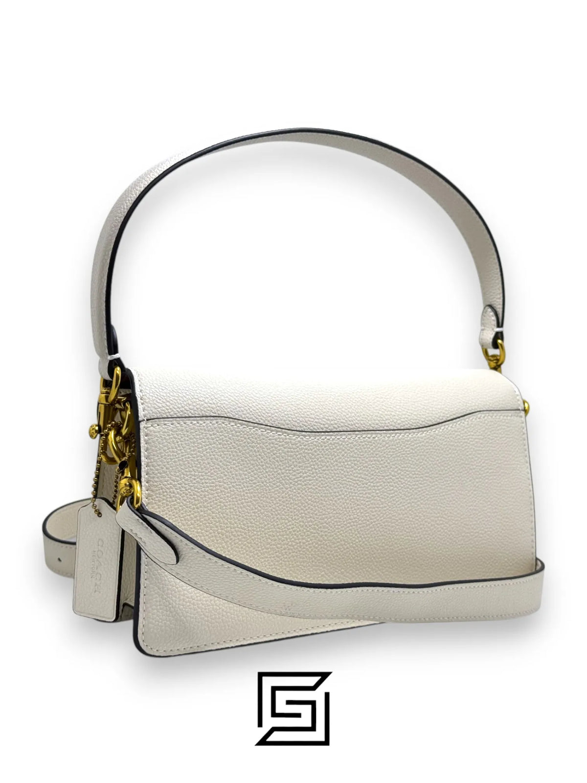 COACH Tabby Shoulder Bag 26 white and Caramel CH857