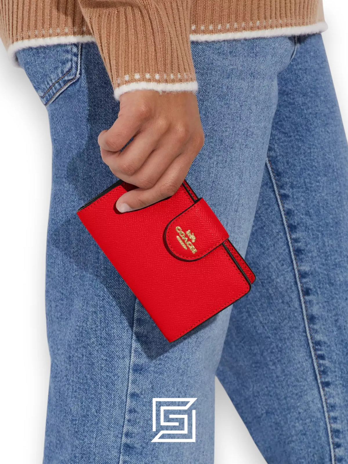 Medium Corner Zip Wallet Style Number 6390 Red