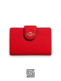 Coach Medium Corner Zip Wallet Red Style No. C6390