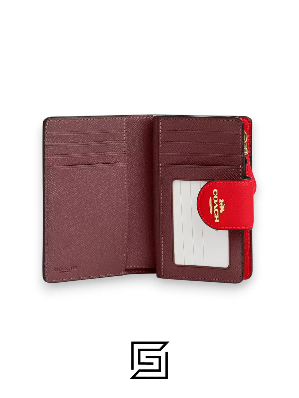 Medium Corner Zip Wallet Style Number 6390 Red