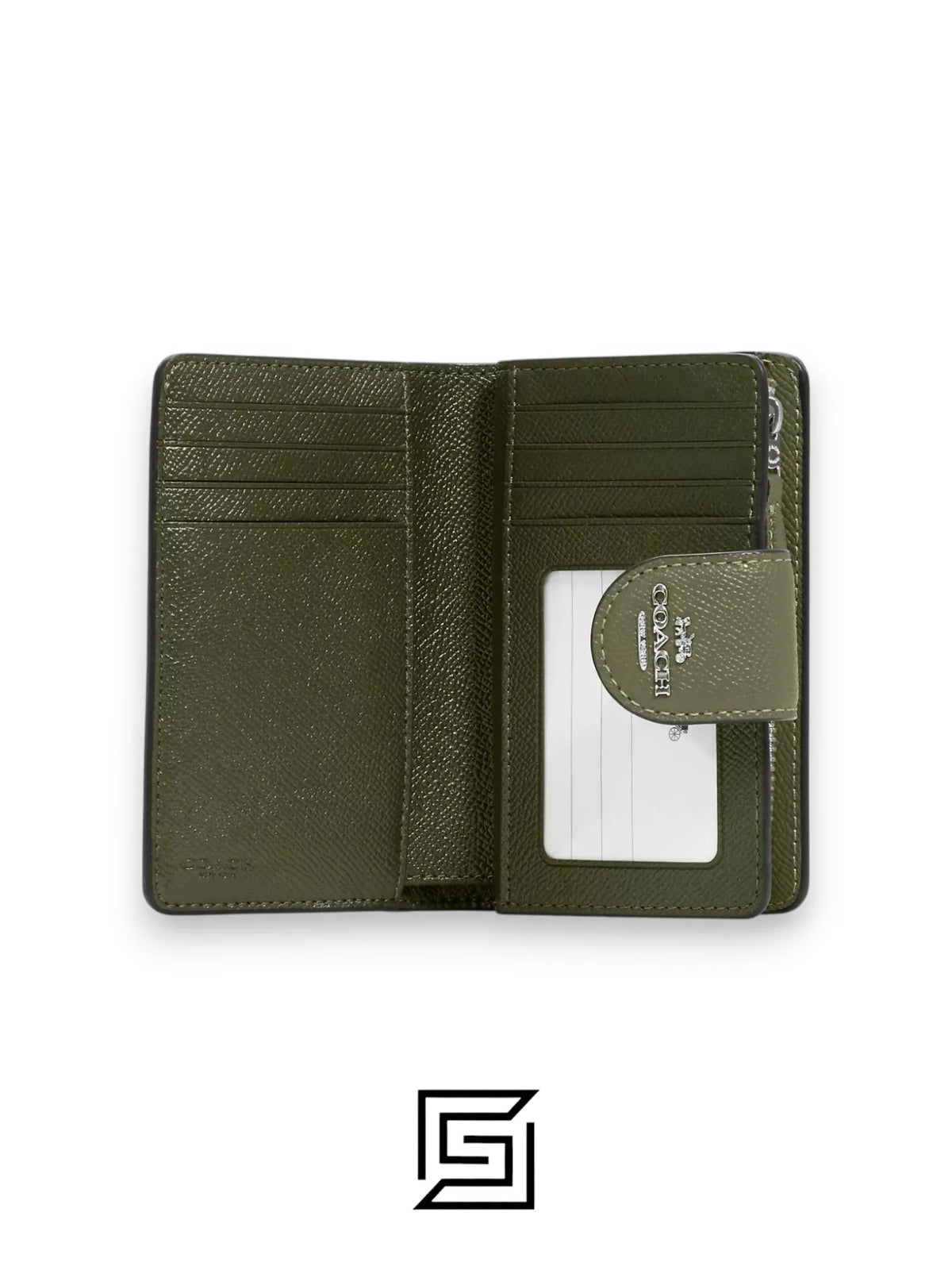Medium Corner Zip Wallet Style Number 6390 Olive