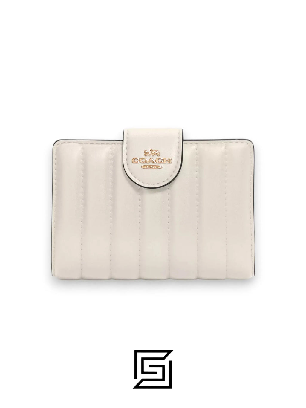 Medium Corner Zip Wallet With Quilting Style No. C3454 White