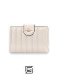 Medium Corner Zip Wallet With Quilting Style No. C3454 White