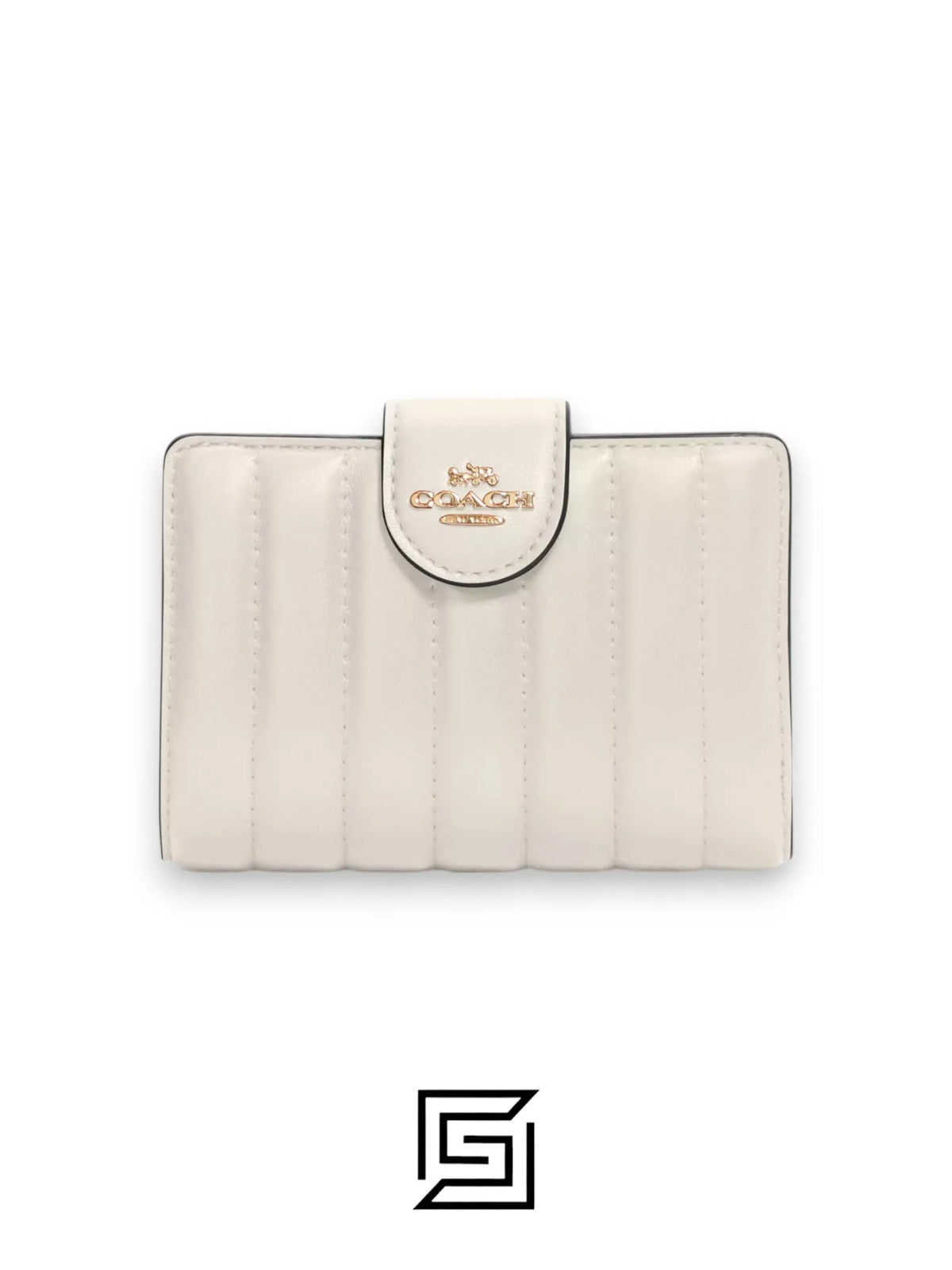 Medium Corner Zip Wallet With Quilting Style No. C3454 White